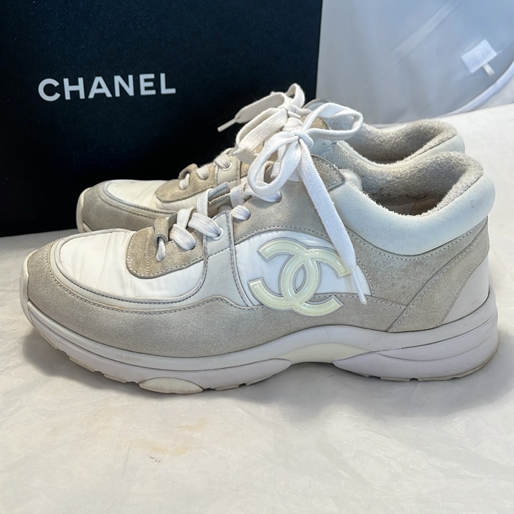 Chanel Interlocking CC Logo Nylon Chunky Sneakers